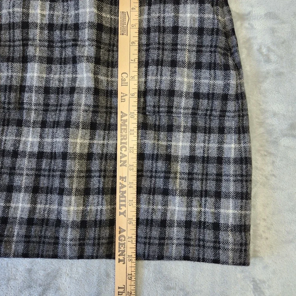 Eddie Bauer Mercer Fit Skirt Womens 2 Wool Plaid‎ Dark Academia Preppy Professor